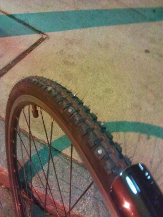 With some new winter (studded) tires
