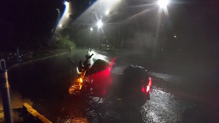 Torrential downpour on a Mississippi night