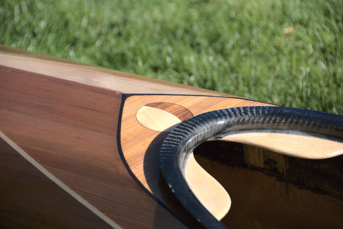 The moon is curly maple and black walnut