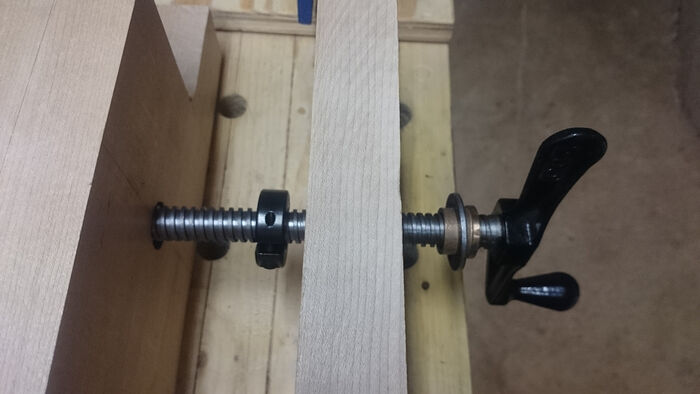 Detail of a Moxon vise I constructed